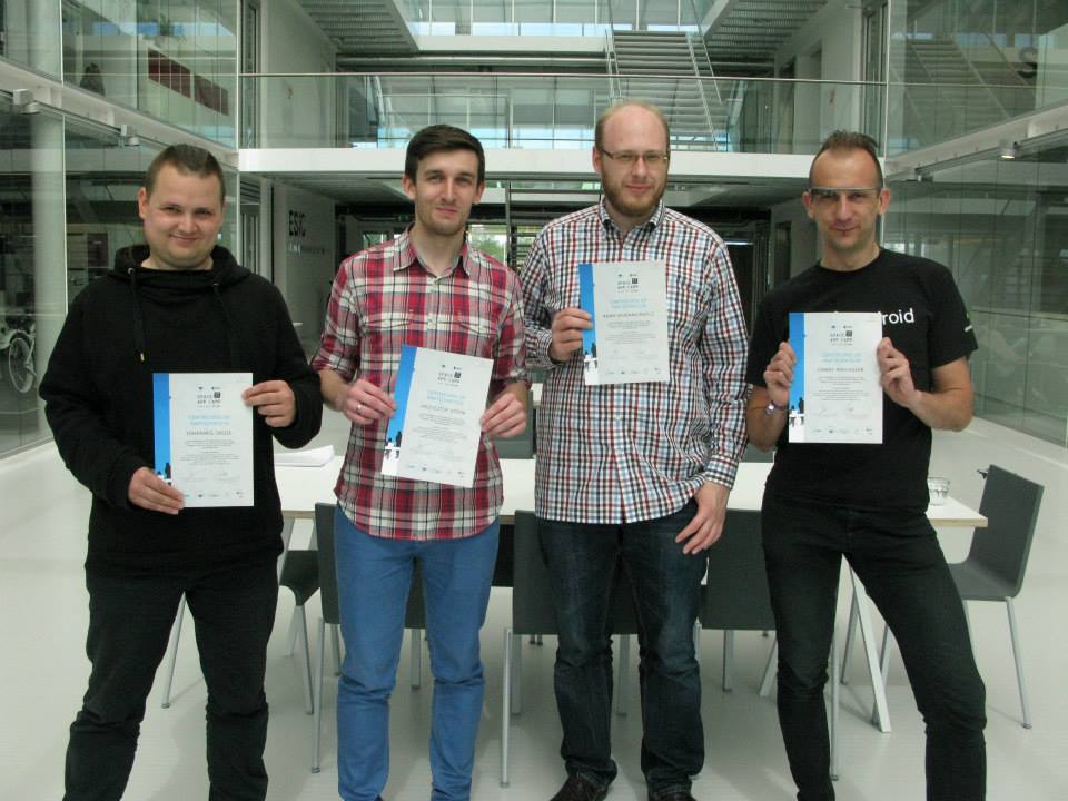 Od prawej do lewej,  Danny Preussler, Adam Włodarkiewicz, Krzysztof Stopa oraz Johannes Orgis